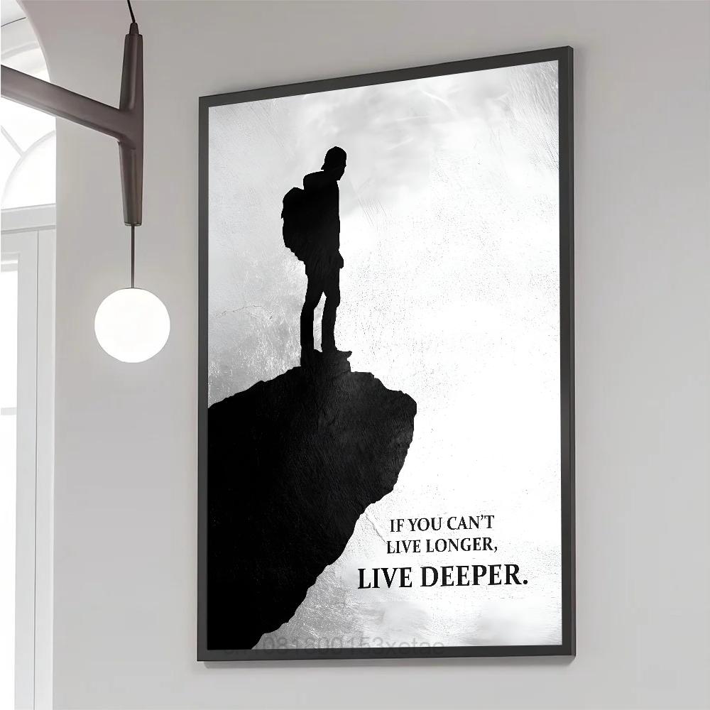 Motivational Canvas Painting Inspirational Black and White  Poster Paper Print Home Bedroom Entrance  Art Painting Decoration