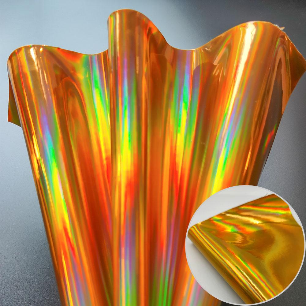 Hologram Iridescent Rainbow Mirrored Faux PU Leather Synthetic Laser Leatherette Fabric Craft Cloth DIY Bows Making Earring