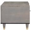 Coffee Table Gray 80 x 50 x 40 cm Solid Mango Wood