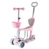 3-in-1 Kids' Scooter for Ages 2-6: Convertible Seat, Flashing Wheels, Three-Wheel Wiggle Board.