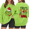 Women's Fashion Long Sleeve Print Round Neck Loose Pullover Sweater Top