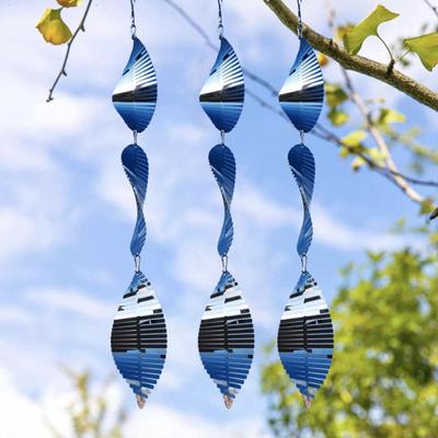 3D-Spiral-Windspiel für Vögel, zum Aufhängen, Windspiel aus Edelstahl, Vogelabschreckungsgerät, Dekoration für den Außenbereich, Garten, Hof, Bauernhof