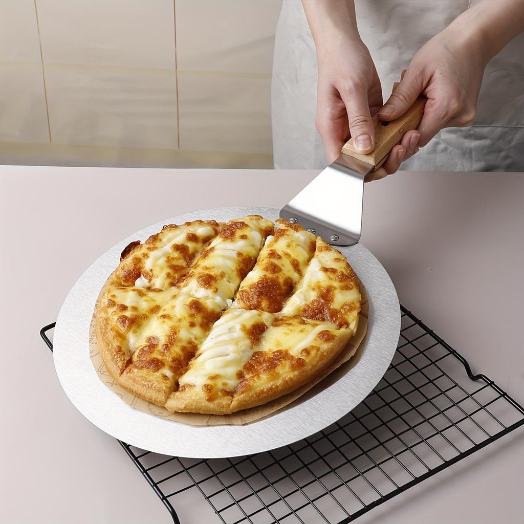 1 buc, coajă de pizza din oțel inoxidabil, ridicător de pizza, lopată pentru transfer în siguranță pentru prăjituri, unelte de copt, obiecte de bucătărie