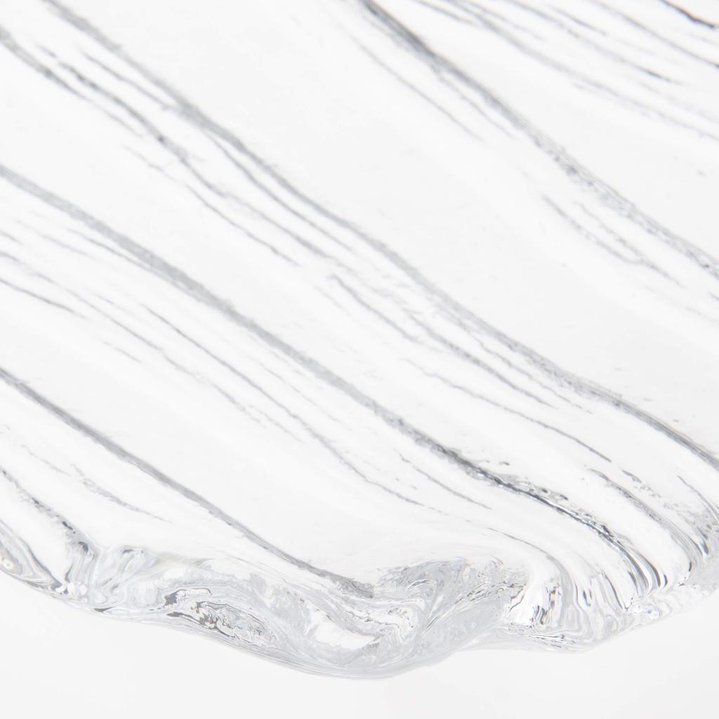 Toyo Sasaki Glass Glacier Square Small Set of Made in Square Side Glass Plates, 5, Japan, Plates, Plates, Dishes, Tableware, SA530-6