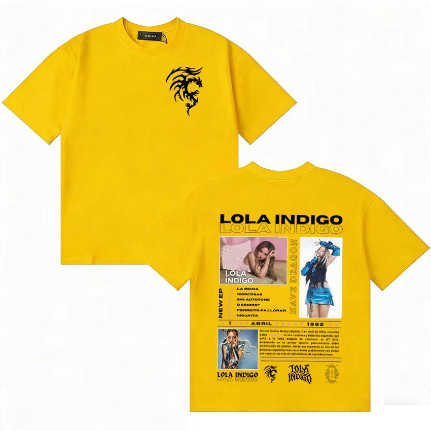 2026 Graphic Tshrit Singer Lola Tour Indigo Music ONeck Tshirt Unisex Women Pop Casual  Fashion T Shirts Cotton Short Sleeve Tees