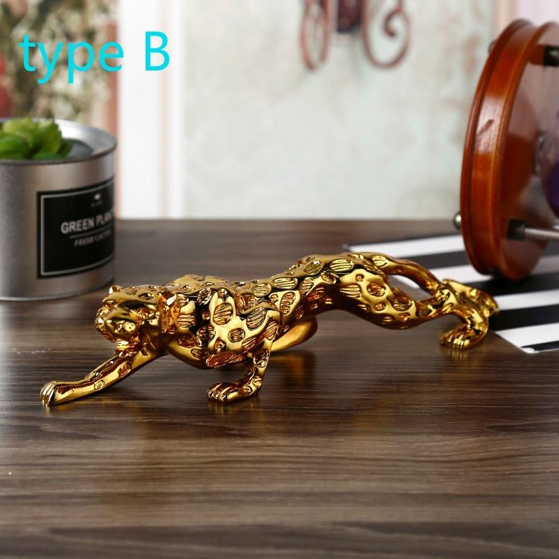 Car Ornaments Leopard Figurine Cool Auto Decor Automobiles Interior Dashboard Resin Crafts Gift