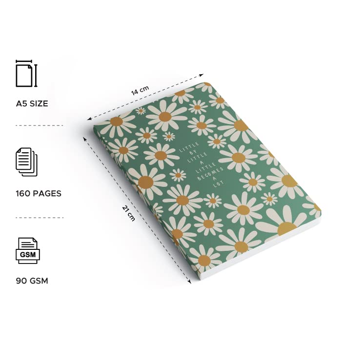 FACTOR NOTES A5 Notebook: Ruled | 90 GSM | 160 Pages (Little by Little) a5