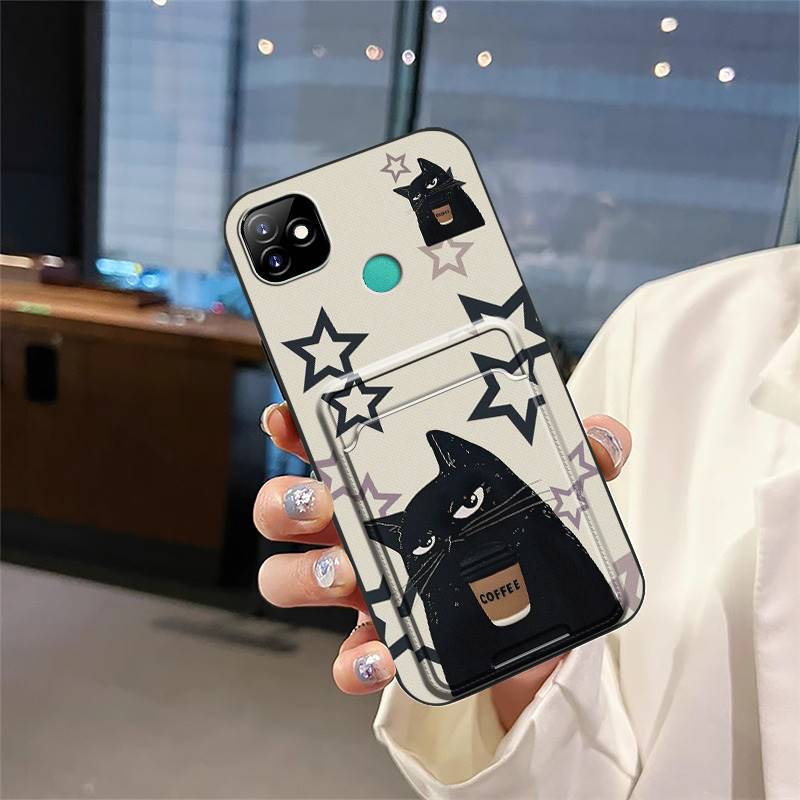 protective TPU Phone Case For Itel P36 Play/Vision1 Cover Dirt-resistant Waterproof Card sleeve Cartoon Graffiti Durable