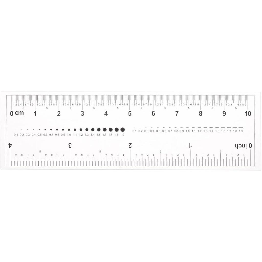 HARFINGTON Film Flexible Ruler 4 Inch 0.5mm Scale PET Plastic Folding Straight Ruler Calibration Soft Ruler Measuring Tool for Factory, Transparent