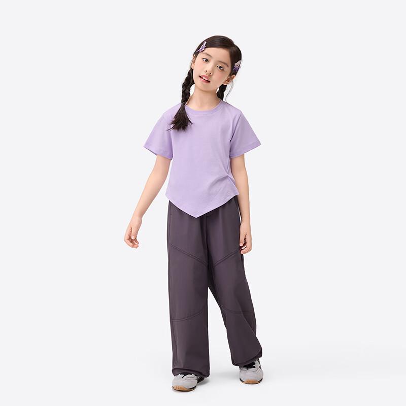 Xiaoyinman Girls' Pleated Design Short Sleeve T-Shirt