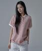 WAARFORWOMAN Wt-61 Rugby Half Collar Short Sleeve T-Shirt_Pink
