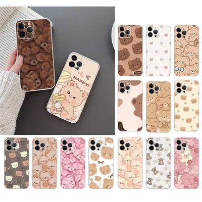Cute Bear Phone Case For Iphone 15 14 Pro Max 13 12 11 Pro Max XSMax XR 12 13 Mini 14 Plus