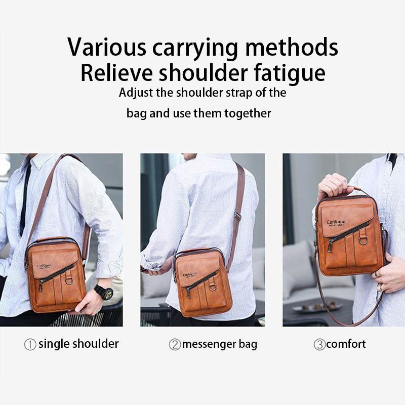 Classic Multi‑pocket Sport Shoulder Bag Durable Water‑resistant Nylon Crossbody Handbag for Men Everyday Casual Wear