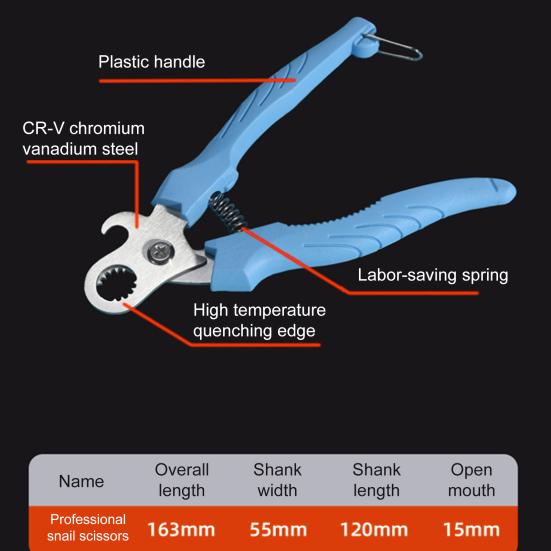 Snail Tail Cutter with Bottle Opener Professional Snail Scissors Multi-functional Snail Pliers No Slippage Field Snail Scissors Seafood Tool