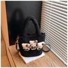 Small Hello Kitty Cartoon Shoulder Bag For Women With Nylon Construction And Casual Style