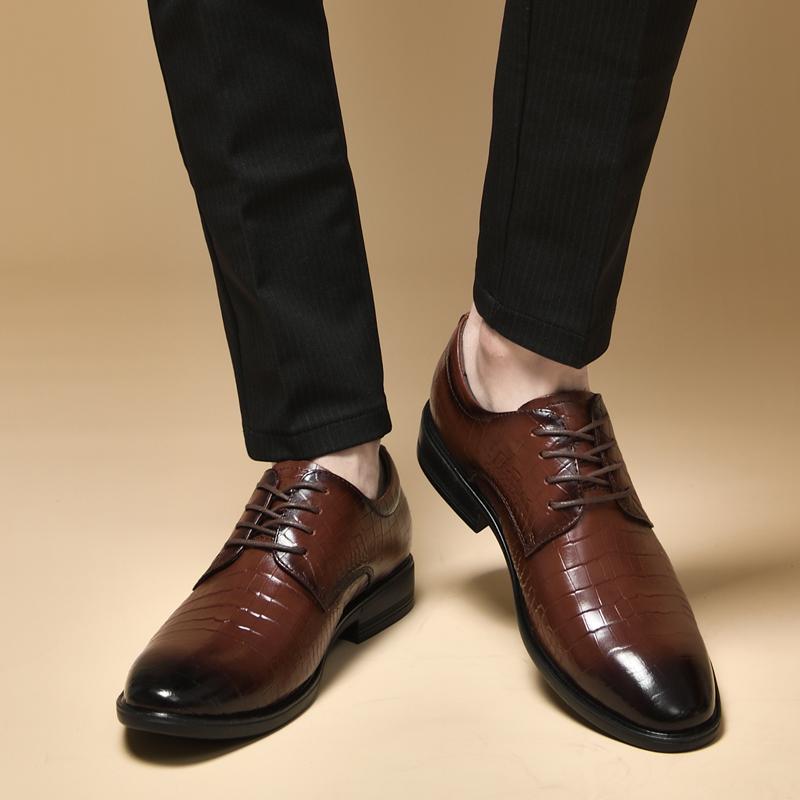 Oxfords Haut de Gamme Chaussures Habillées pour Homme Cuir Véritable Lacets Chaussures Décontractées pour Homme Marque de Luxe Bureau d'Affaires Formel Luxe Chaussures pour Homme