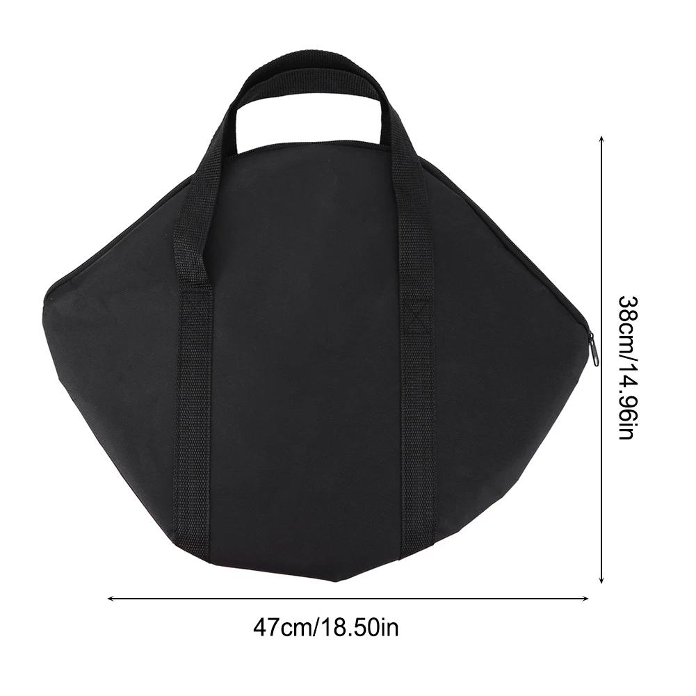 Baking Pan Storage Bag with Handle Wear-Resistant Grilling Pan Pouch 47x38cm Camping Frying Pan Bag Outdoor BBQ Tool for Kitchen