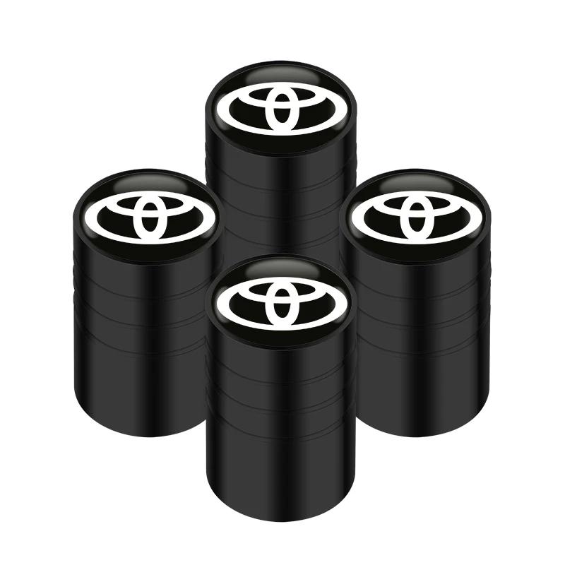 4Pcs/set Alloy Car Tire Valve Stem Air Caps Anti-theft Airtight Cover For Toyota Camry Yaris Hilux Prius Avensis Auris Corolla
