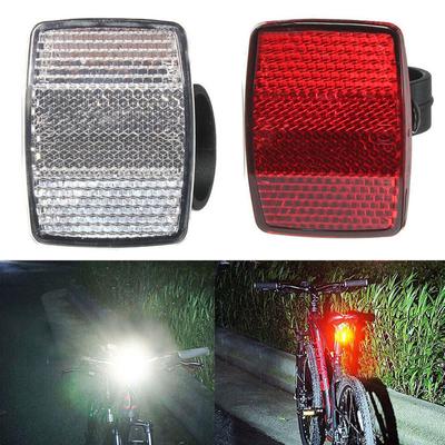 Bike Reflector Handlebar Mount Red - Front Rear Visibility Reflector