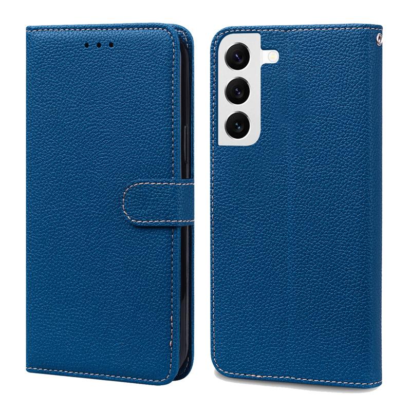 Classic Solid Color Leather Phone Case For Samsung Galaxy S22 Ultra S22+ Plus Case Samsung A53 A13 A23 A33 A73 5G Wallet Cover