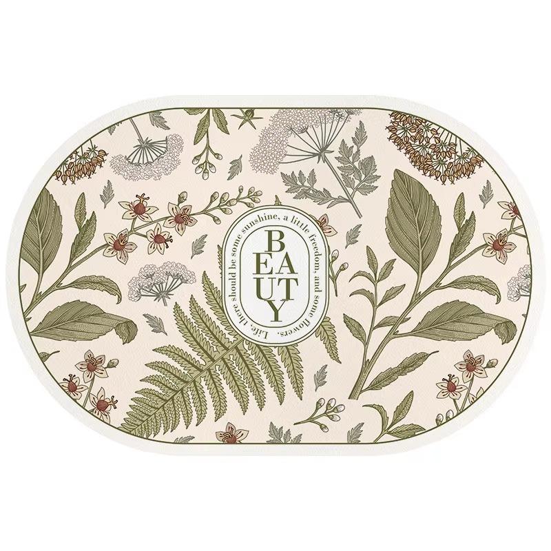 

Carpet 1PCS Bathroom Absorbent Easy Dry Door Mat Home Use Non-Slip Floor Mat Entrance Door Soft Diatom Mud Home Decoration 40x60cm