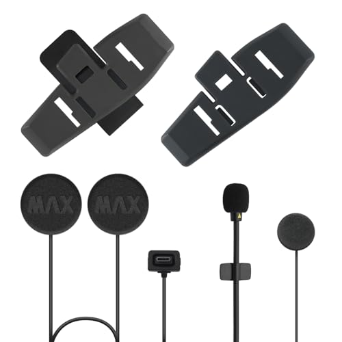 S1 Intercom Accessory Set - Includes metal clip, 3M adhesive sheet, speaker, 2 types of microphones, velcro and wind cover