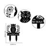 Metal Garden Decor Owl Flower Sign, Personalized Yard Art Outdoor Gift for Mom, Rustproof Metal Stake