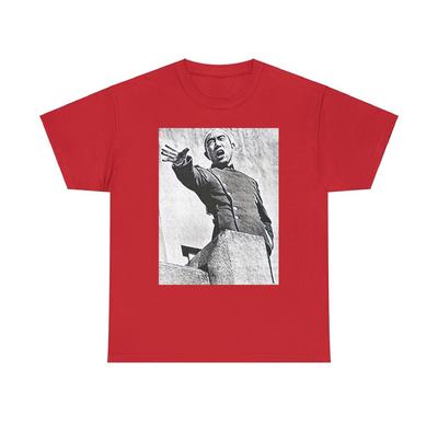 T-shirt Unisex Girocollo Manica Corta in Cotone Pesante con Stampa Grafica di Yukio Mishima