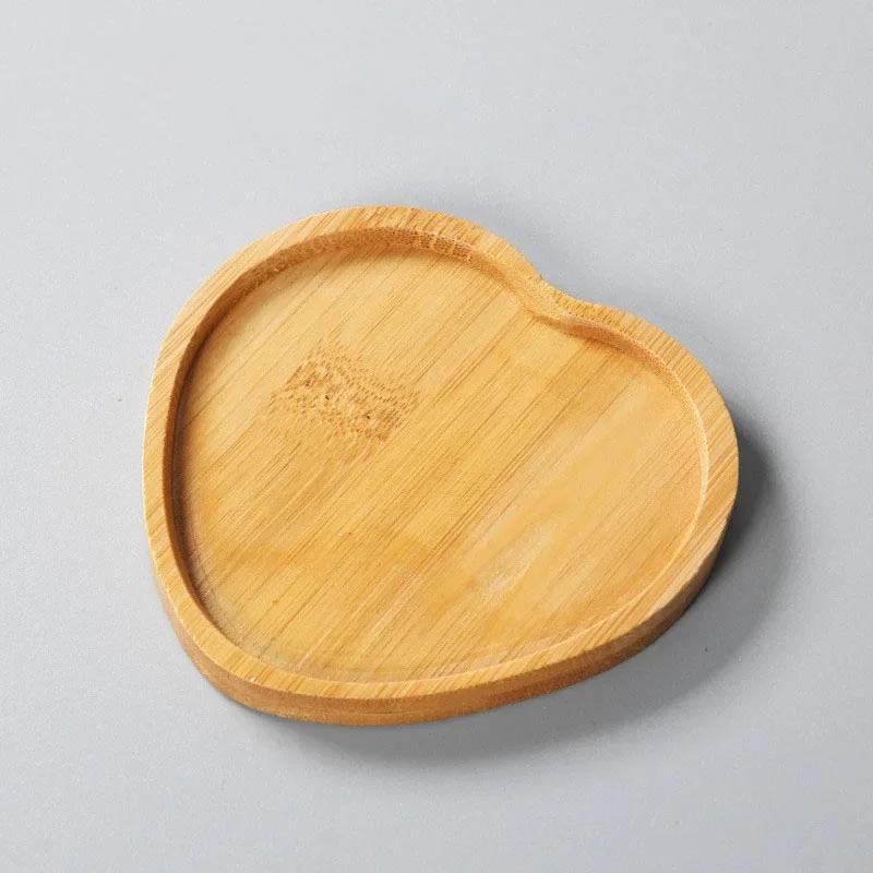 Multi Bambus Skuff Trefat Blomsterkrukke Skuff Kopp Pad Coaster Tallerken Kjøkken Dekorativ tallerken Creative Coaster Kaffekoppmatte