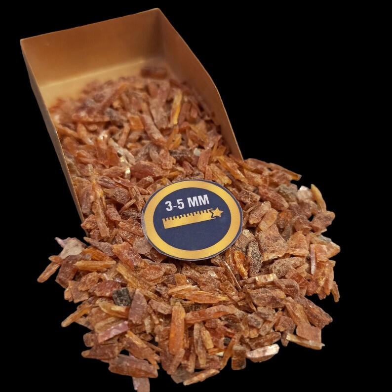 Gradelygems Orange Kyanite Crushed Coarse 3-5mm Size – Ideal for Resin Art, Jewelry Making, Spiritual Tools – 2 Ounce Pack (60 Gram + 5 Gram FREE)