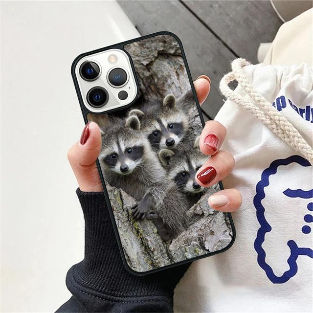raccoon Unique Design Phone Case Cover For iPhone 17 Air 15 16e 14 13 12 Pro Max 11 Pro Max Plus Coque Shell