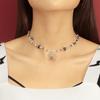 Diamonds Spiders Exaggerated Clavicle Chain Female Temperament Handmade Beaded All-matched Crystal Stone Necklace