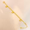 Heart-Shaped Laser Gold Bracelet: Luxury Women's Jewelry Design