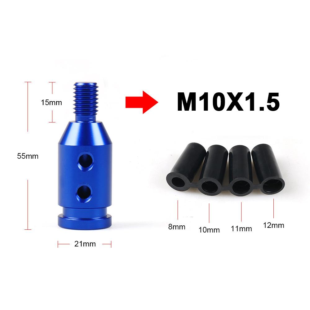Adaptor universal pentru buton schimbător de viteze manual pentru mașină pentru filet M10x1.5/M12x1.25 din aliaj de aluminiu