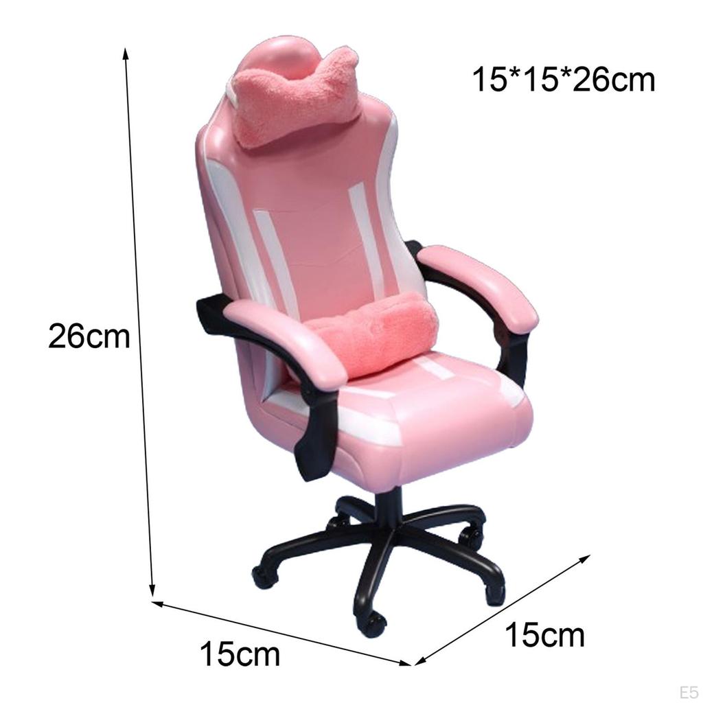 1/6 Miniature Gaming Chair Decoration Pretend Play Accessory Furniture Dollhouse
