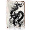Dark Dragon Ink Art Metal Poster Tin Sign Wall Art Vintage Decoration Living Room Customizable Metal Signs for Home Decoration