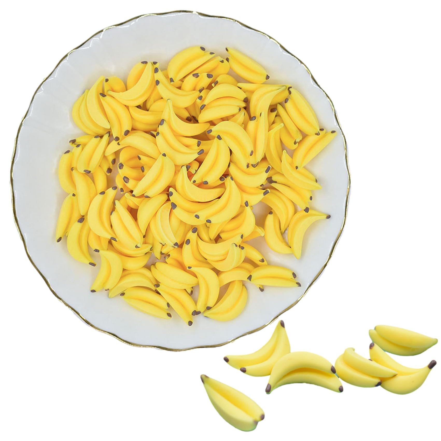 

NOELAMOUR Mini Banana Food Cute and Realistic Fruit Food Display Figurines Samples, Models, Models, Props, (50 pieces)