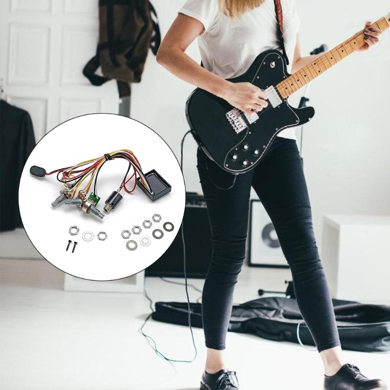 Electric Bass Amplifier Pickup Set Music Production Accessory for Precise Sound Adjustment and Various Tone Control