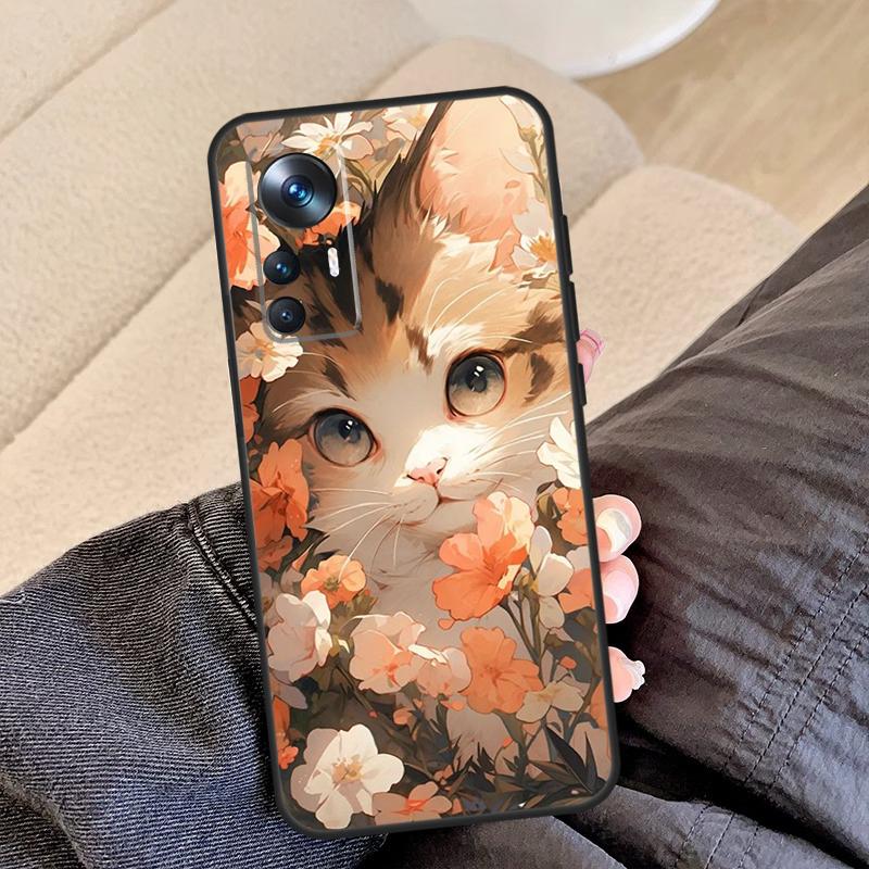 

Funny Cute Cat For Xiaomi POCO C65 F5 X5 X4 X3 Pro F3 F4 M5s Mi 14 13 Pro 11T 12T 13T 12 Lite Phone Case POCO F3
