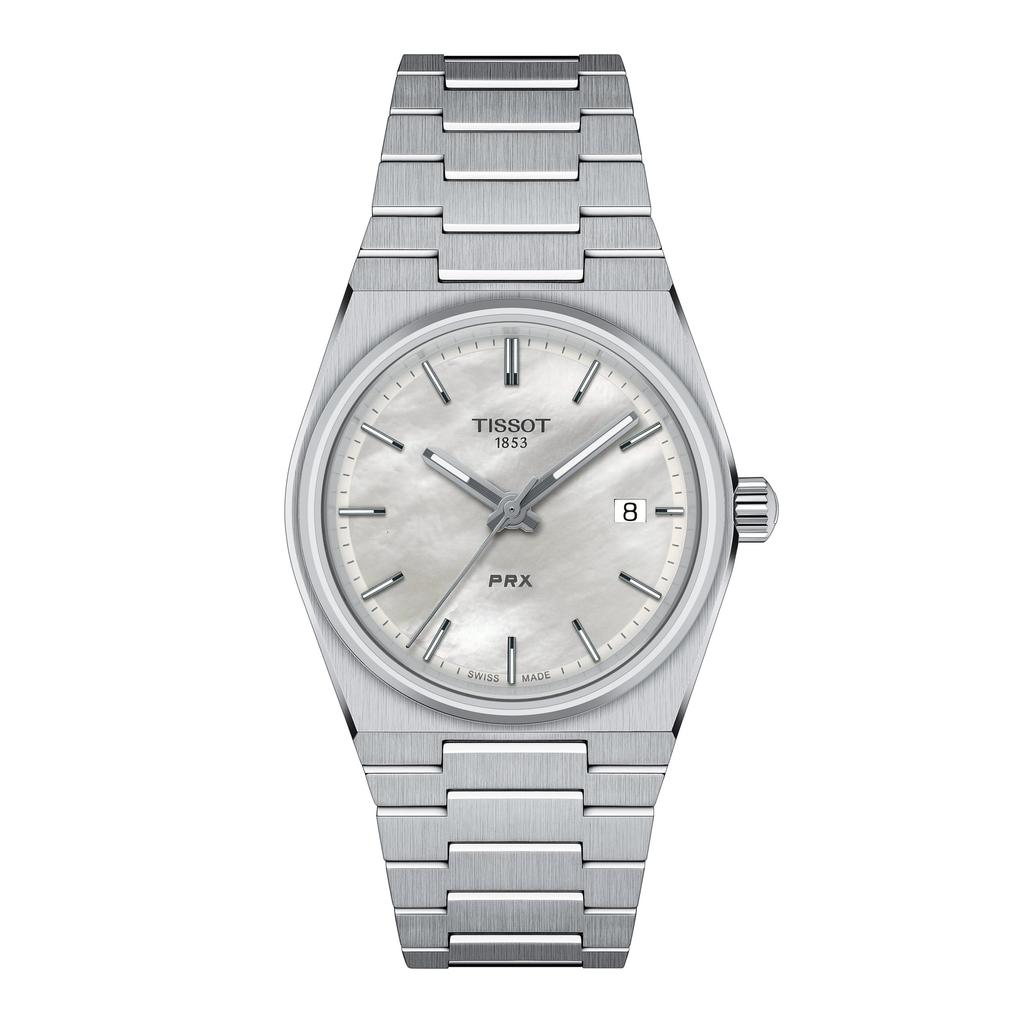 Tissot PRX 35mm Women's Watch with White Mother-of-Pearl Dial and Bracelet (Officially Imported) T1372101111100