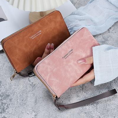 Large Capacity Women Long Wallet Zipper Clutches Purse Big Wallet Phone Card Holder Lady Wallet Cell Phone Wristlet Handbag