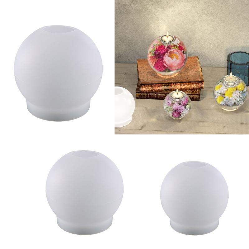 Pack of 3pcs Round Ball Shape Pendant Silicone Mould Flowerpot Pen Holder DIY Handmade Crafts Making