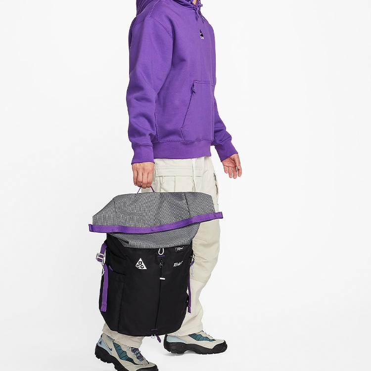 New Nike Polyester Backpack Regular Unisex Black & Cool Gray & White DV4054-010