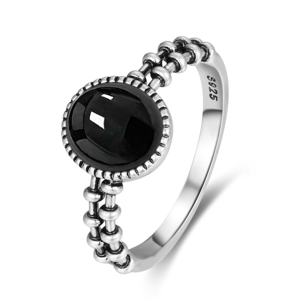 

Rings Silver Men s Vintage 925 Sterling Silver with Oval Natural Balck Onyx Stone 10*14MM Large Stone Rings Fine Jewelry for Men 10