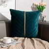1pc, Golden Velvet Embossed Square Cushion Cover - Soft AndLuxurious Pillow for Home, Bedroom, Car, and Living Room Decor