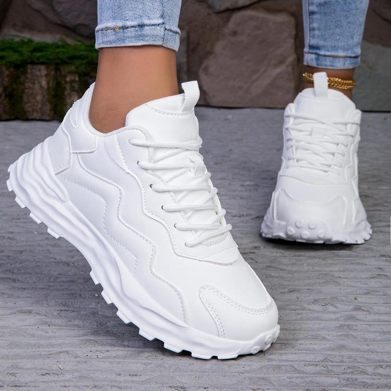 TUINANLE Chunky Women's Sneakers White Ladies Shoes Platform Sneakers