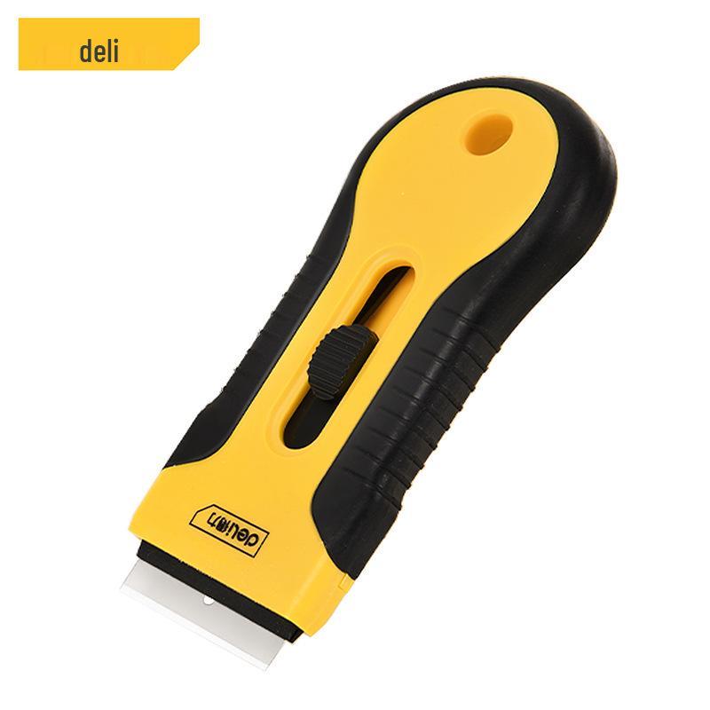 Deli Tools DL365105 Mini Scraper: Glue, Paint & Sticker Remover for Glass & Walls
