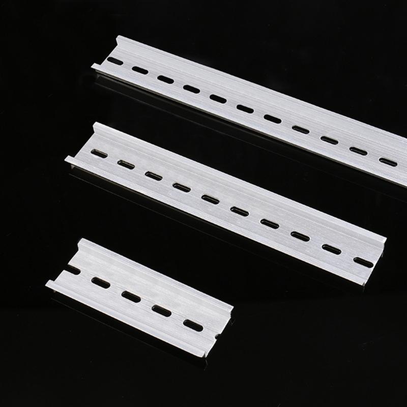Control Cabinet DIN Rail Aluminum Mounting Bar for Electrical Component Support, Distribution Cabinet Use, 10 Piece