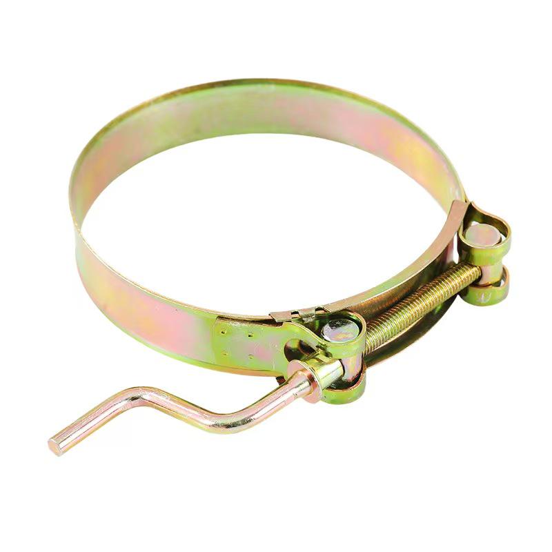 European Heavy-Duty Ratchet Hose Clamp with Thickened U-Bolt for Secure Water Connections.