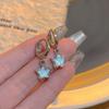 Kpop Y2K Pink Moonlight Stone Star Pendant Earrings For Women Egirl Fashion Sweet Crystal Star Ear Buckle Zircon Accessories